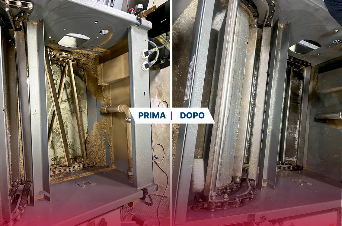 Assistenza su trasportatori industriali - prima e dopo