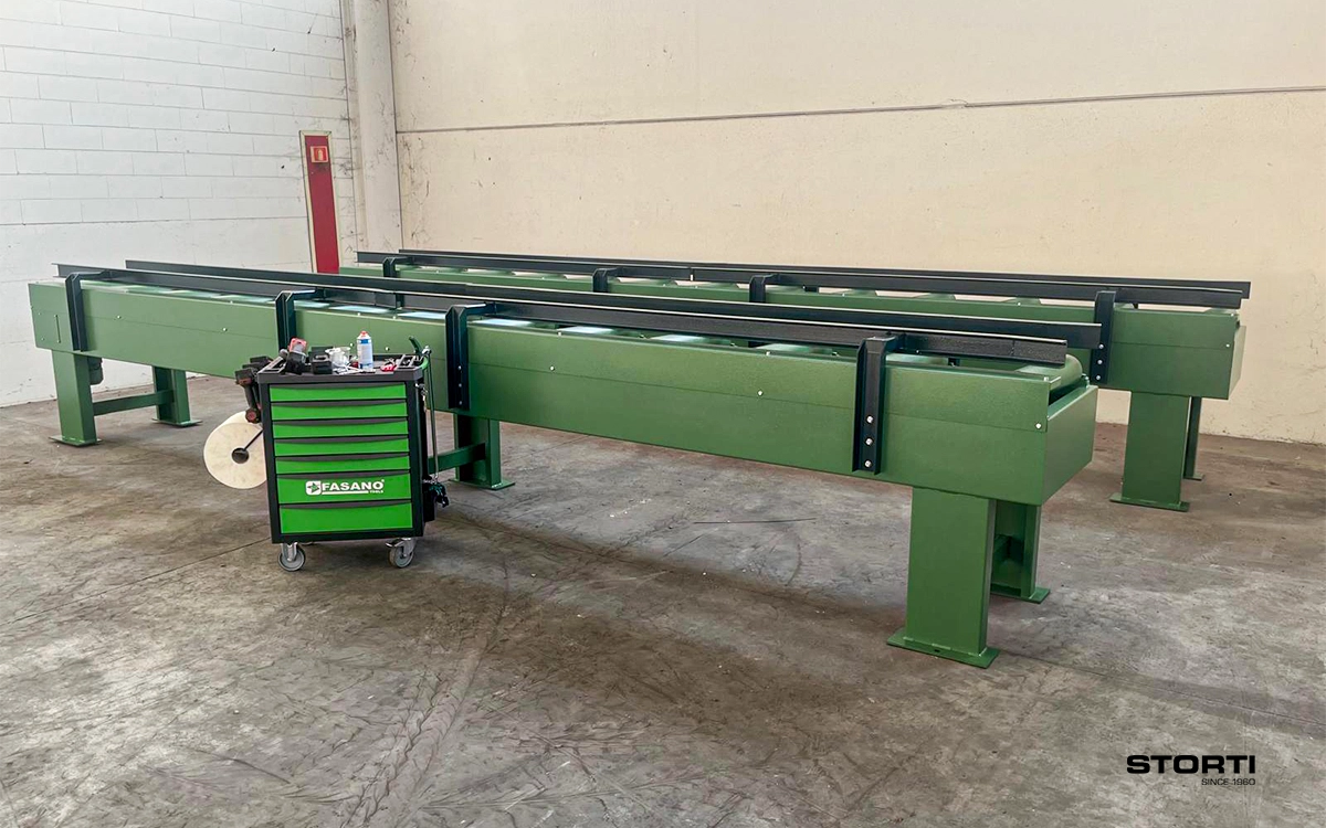 Carpenteria metallica per trasportatori industriali